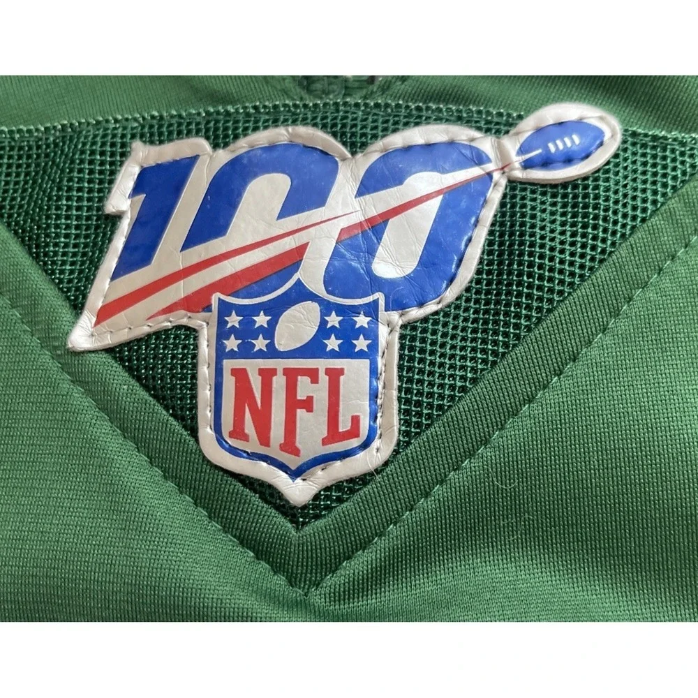 Nike NY Jets NFL 100th Anniversary Patch Jersey Green #14 Darnold Mens L No Name